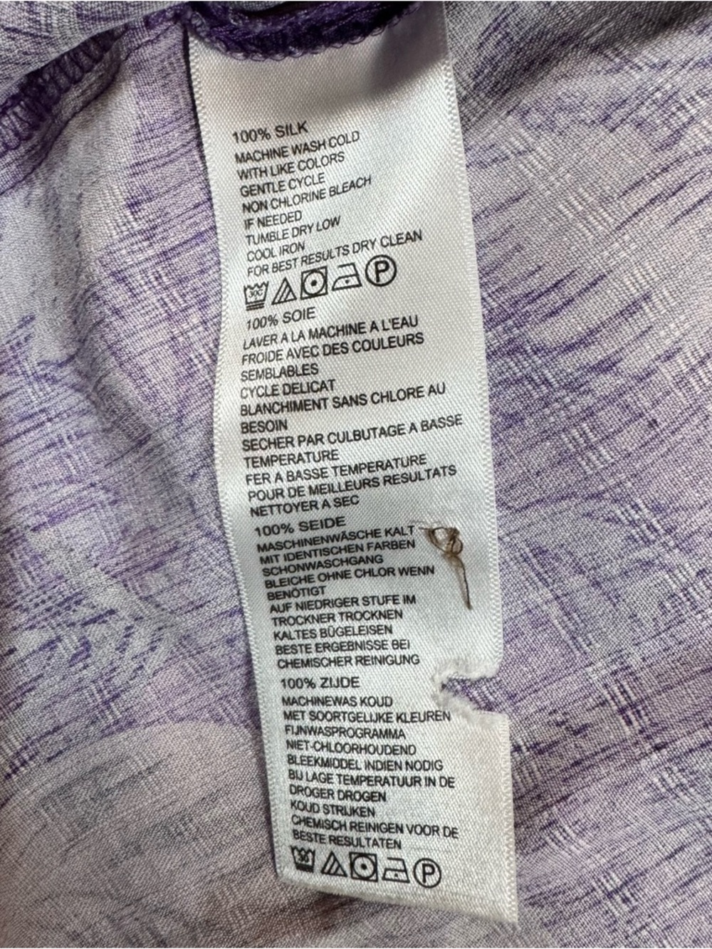 Tommy Bahama TCU Frogs 100% Silk Mens XXL Purple Hawaiian Button Up Shirt NCAA - Picture 8 of 8